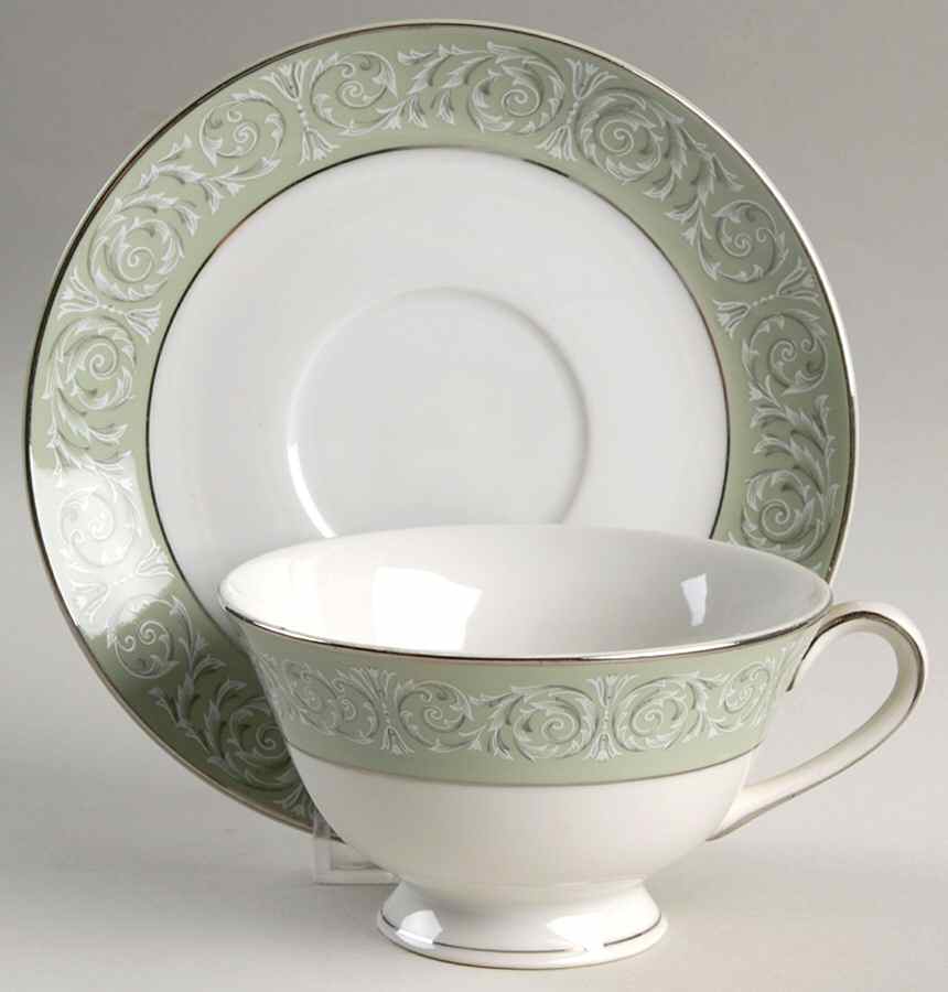 Cascade Footed Cup & Saucer Set by Gildhar-1