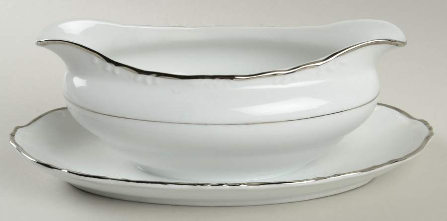 Renaissance Gravy Boat with Attached Underplate by Gildhar-1