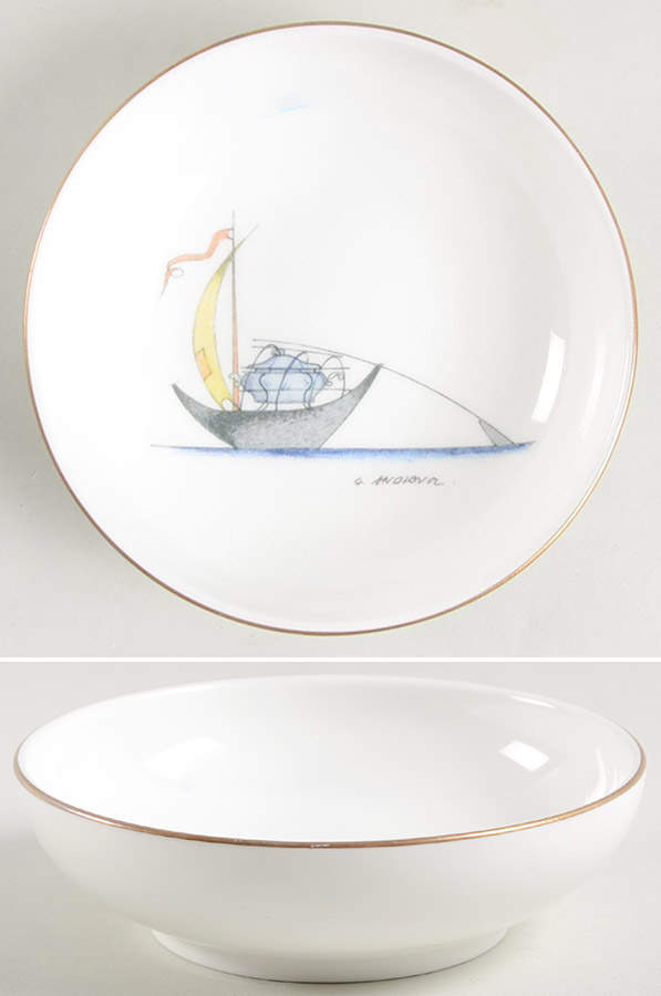 Acquarelli Fruit/Dessert (Sauce) Bowl by Ginori 1735-1