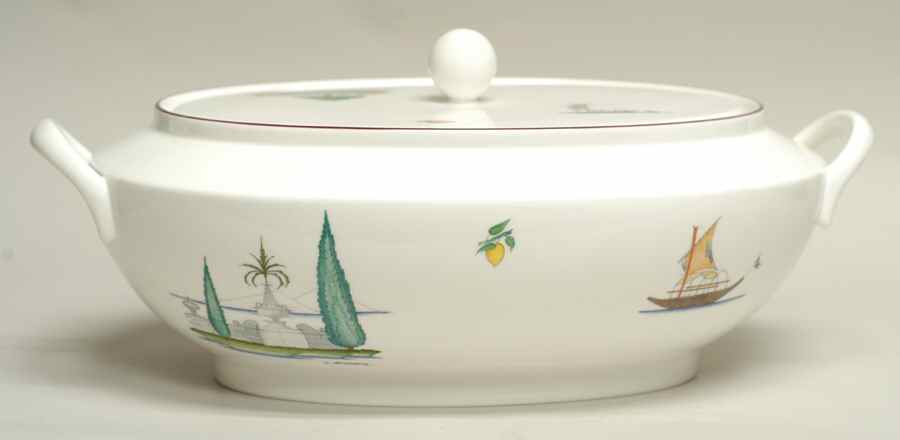 Acquarelli Oval Tureen & Lid by Ginori 1735-1