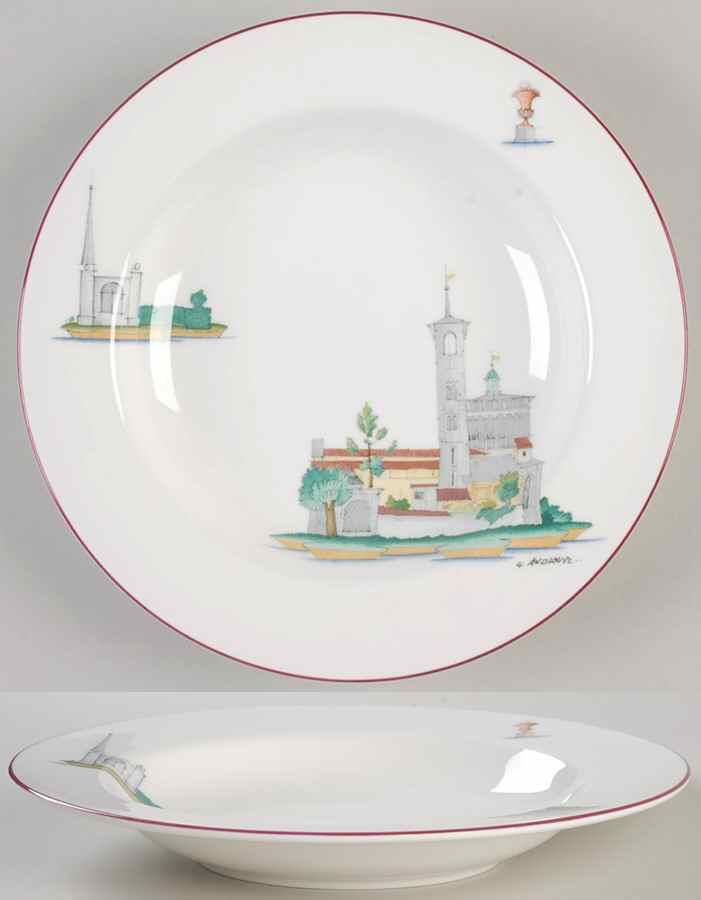 Acquarelli Large Rim Soup Bowl by Ginori 1735-1