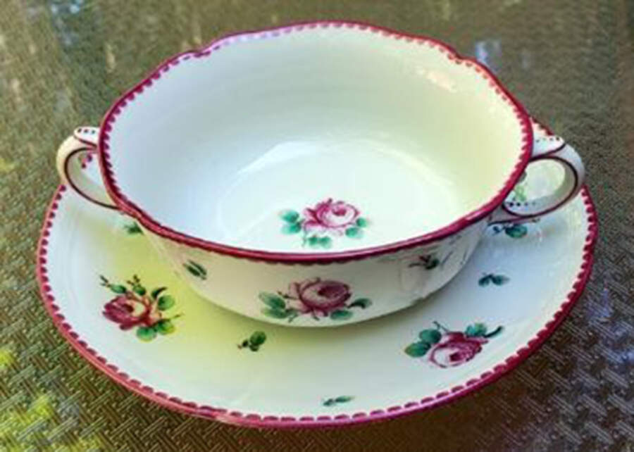 Amalfi Flat Cream Soup Bowl & Saucer Set by Ginori 1735-1