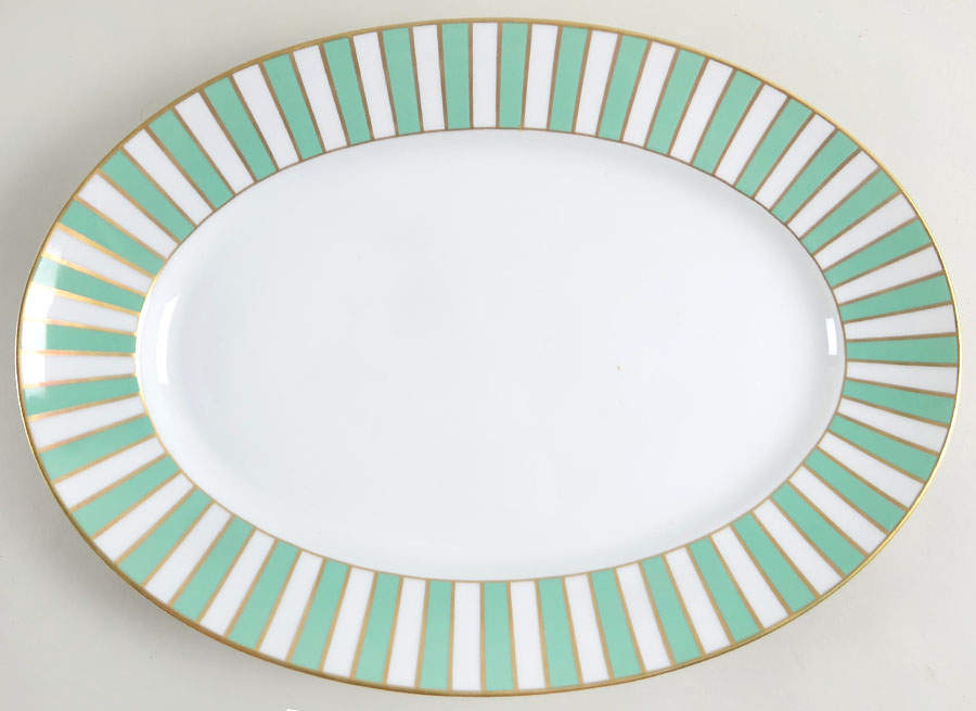 Amadeus Green 16" Oval Serving Platter by Ginori 1735-1
