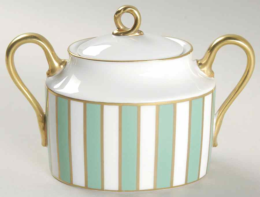 Amadeus Green Sugar Bowl & Lid by Ginori 1735-1