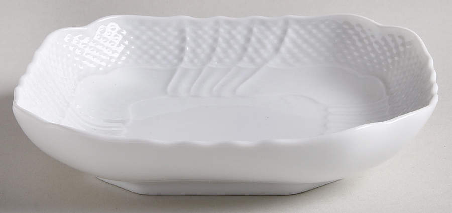 Bianco White (Vecchio Ginori Shape) Small Square Dish by Ginori 1735-1