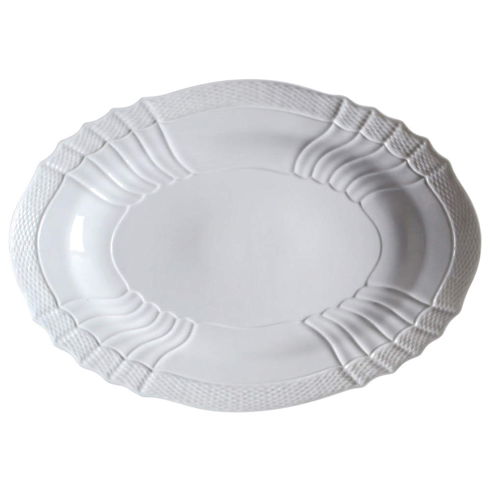 Bianco White (Vecchio Ginori Shape) 15" Oval Serving Platter by Ginori 1735-1