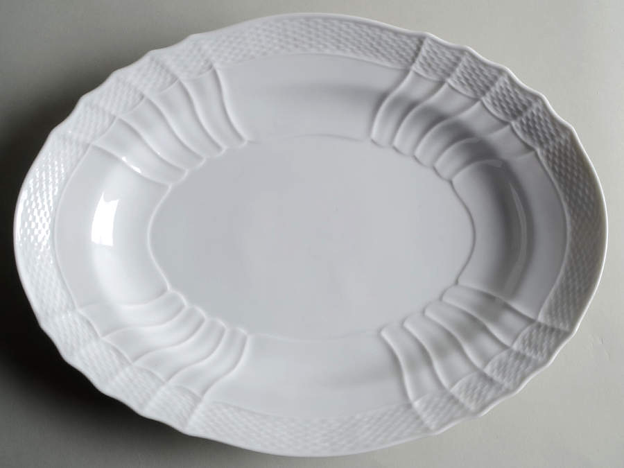 Bianco White (Vecchio Ginori Shape) 13" Oval Serving Platter by Ginori 1735-1