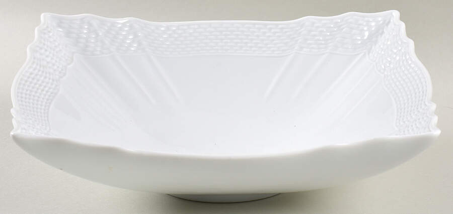 Bianco White (Vecchio Ginori Shape) 9" Square Vegetable Bowl by Ginori 1735-1