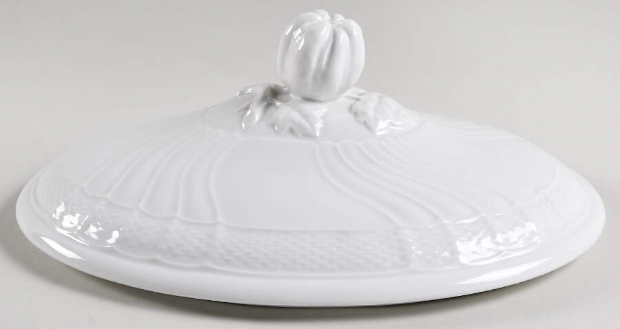 Bianco White (Vecchio Ginori Shape) Lid for Oval Vegetable by Ginori 1735-1