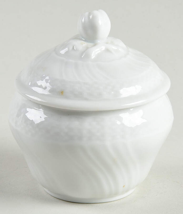 Bianco White (Vecchio Ginori Shape) Individual Sugar Bowl & Lid by Ginori 1735-1