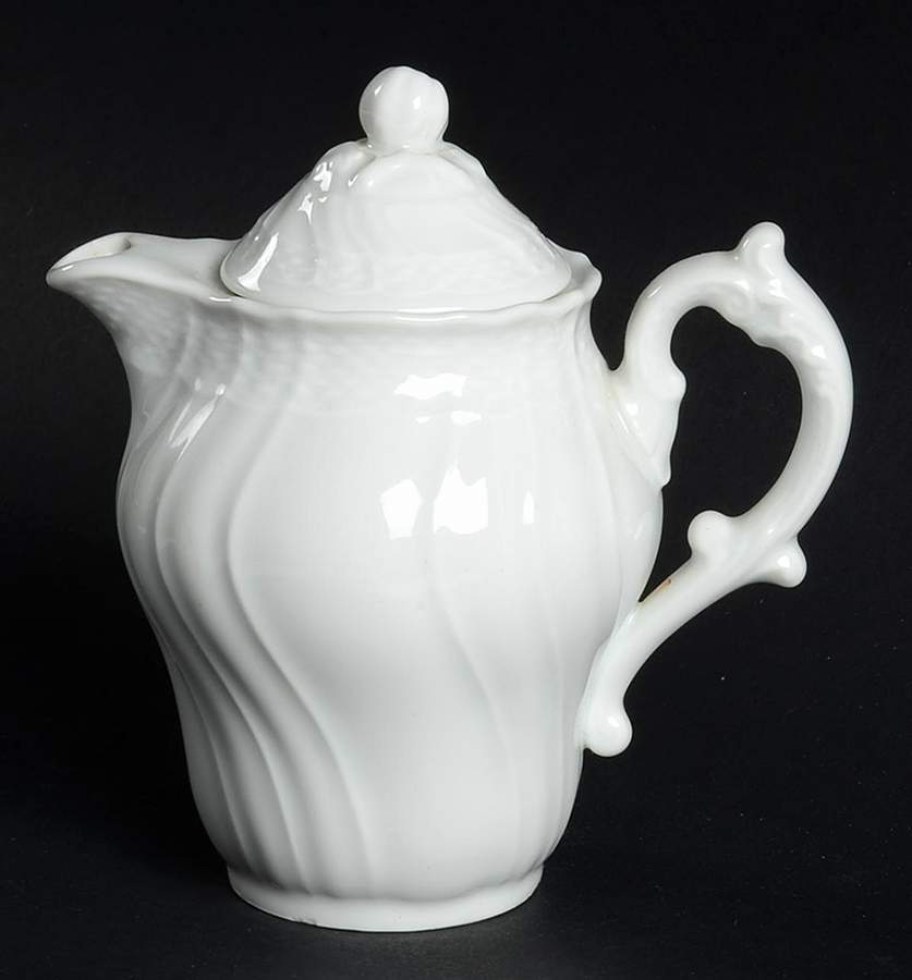 Bianco White (Vecchio Ginori Shape) Individual Coffee Pot & Lid by Ginori 1735-1