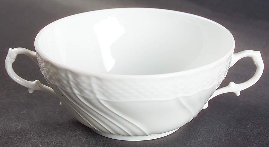 Bianco White (Vecchio Ginori Shape) Flat Cream Soup Bowl by Ginori 1735-1
