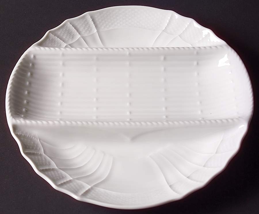 Bianco White (Vecchio Ginori Shape) 10" Asparagus Server/Tray by Ginori 1735-1