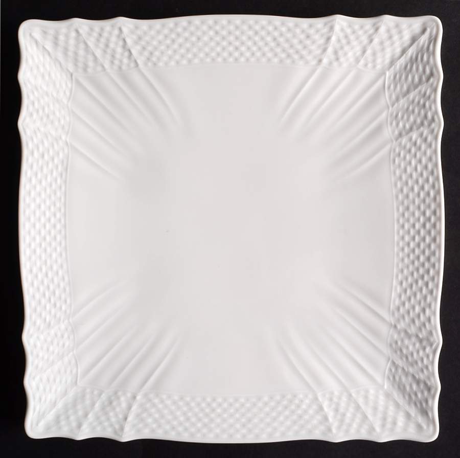 Bianco White (Vecchio Ginori Shape) Square Salad/Dessert Plate by Ginori 1735-1