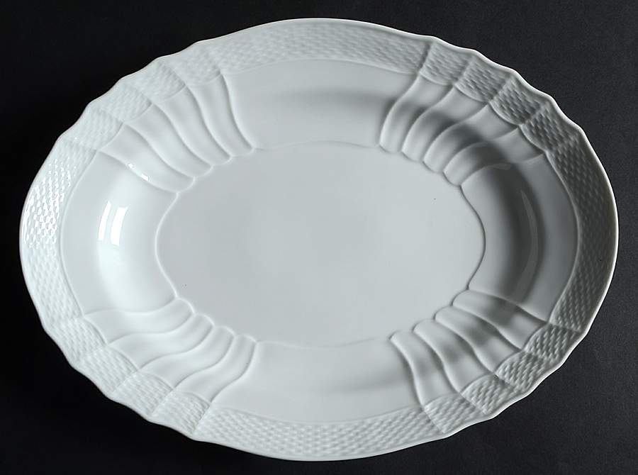 Bianco White (Vecchio Ginori Shape) 13" Oval Serving Platter by Ginori 1735-1