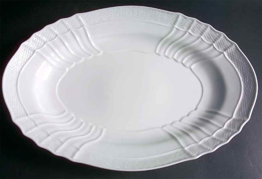 Bianco White (Vecchio Ginori Shape) 15" Oval Serving Platter by Ginori 1735-1