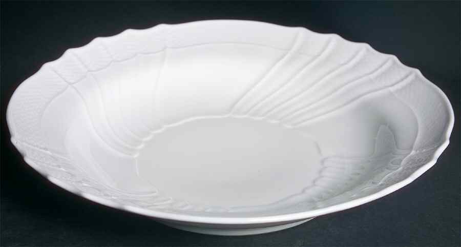 Bianco White (Vecchio Ginori Shape) 12" Deep Round Platter by Ginori 1735-1
