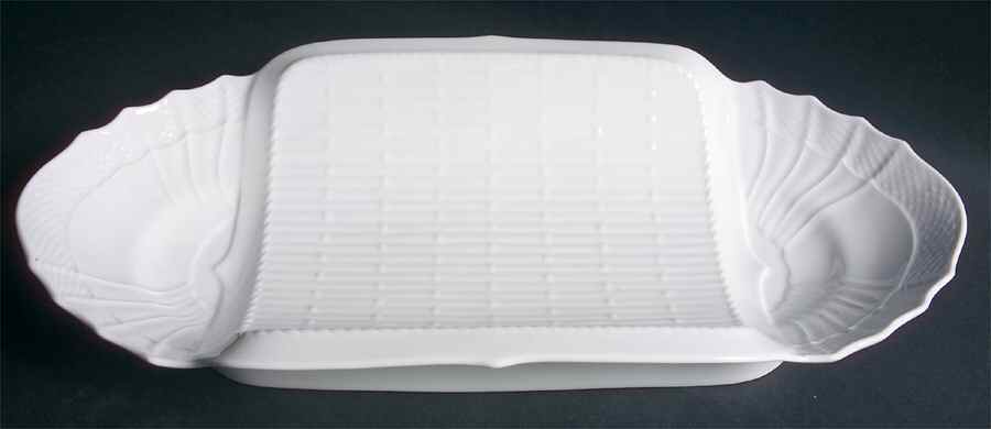 Bianco White (Vecchio Ginori Shape) 15" Asparagus Server/Tray by Ginori 1735-1