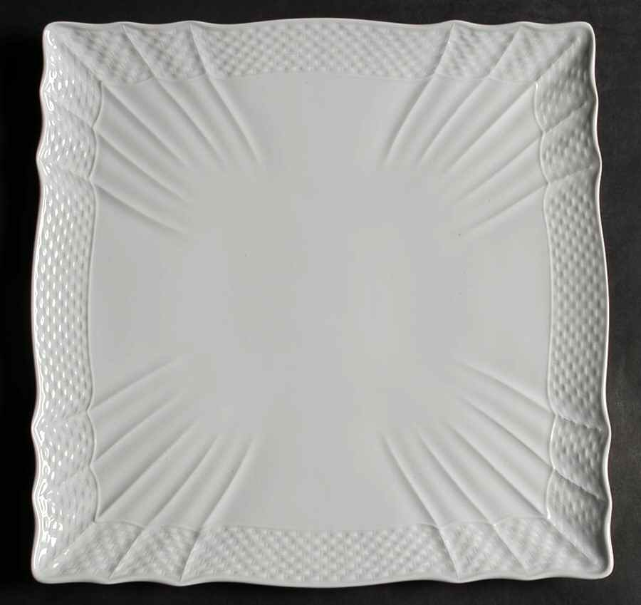 Bianco White (Vecchio Ginori Shape) Square Dinner Plate by Ginori 1735-1
