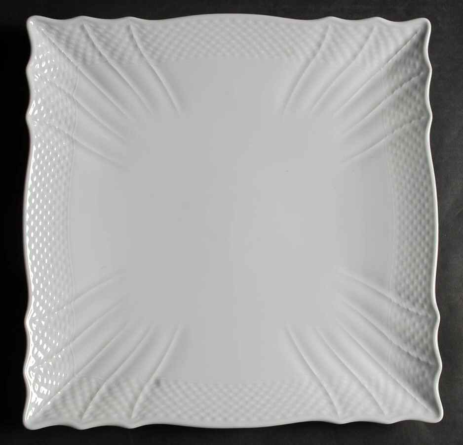 Bianco White (Vecchio Ginori Shape) Square Service Plate (Charger) by Ginori 1735-1