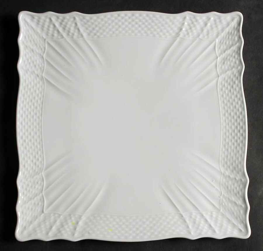 Bianco White (Vecchio Ginori Shape) Square Salad/Dessert Plate by Ginori 1735-1