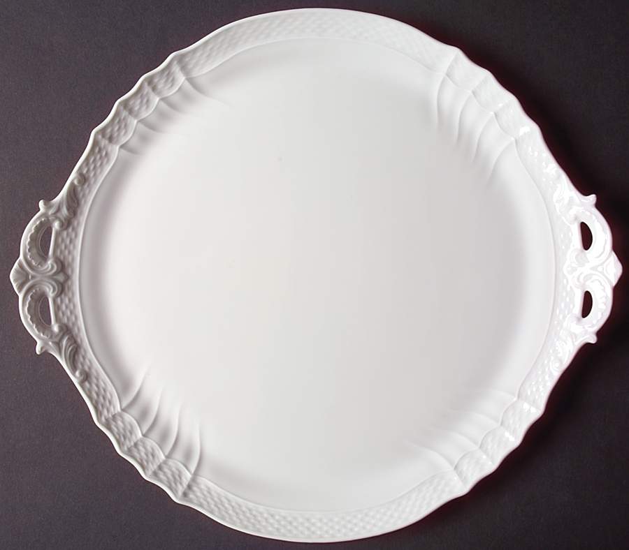Bianco White (Vecchio Ginori Shape) Handled Cake Plate by Ginori 1735-1