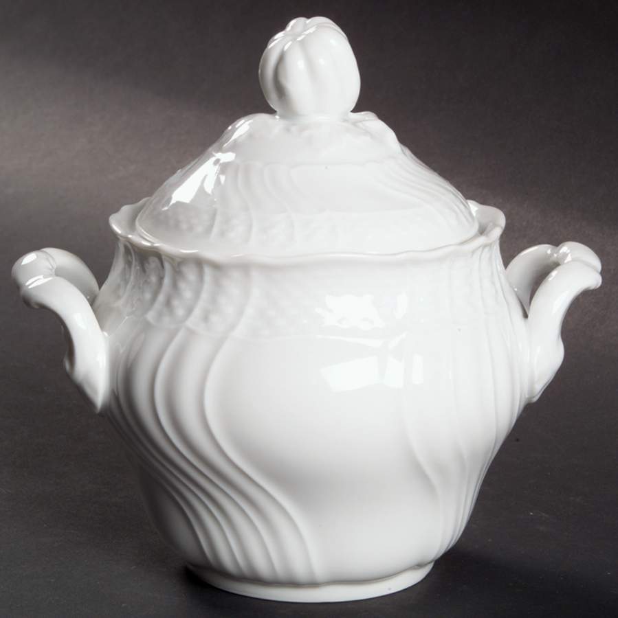 Bianco White (Vecchio Ginori Shape) Sugar Bowl & Lid by Ginori 1735-1