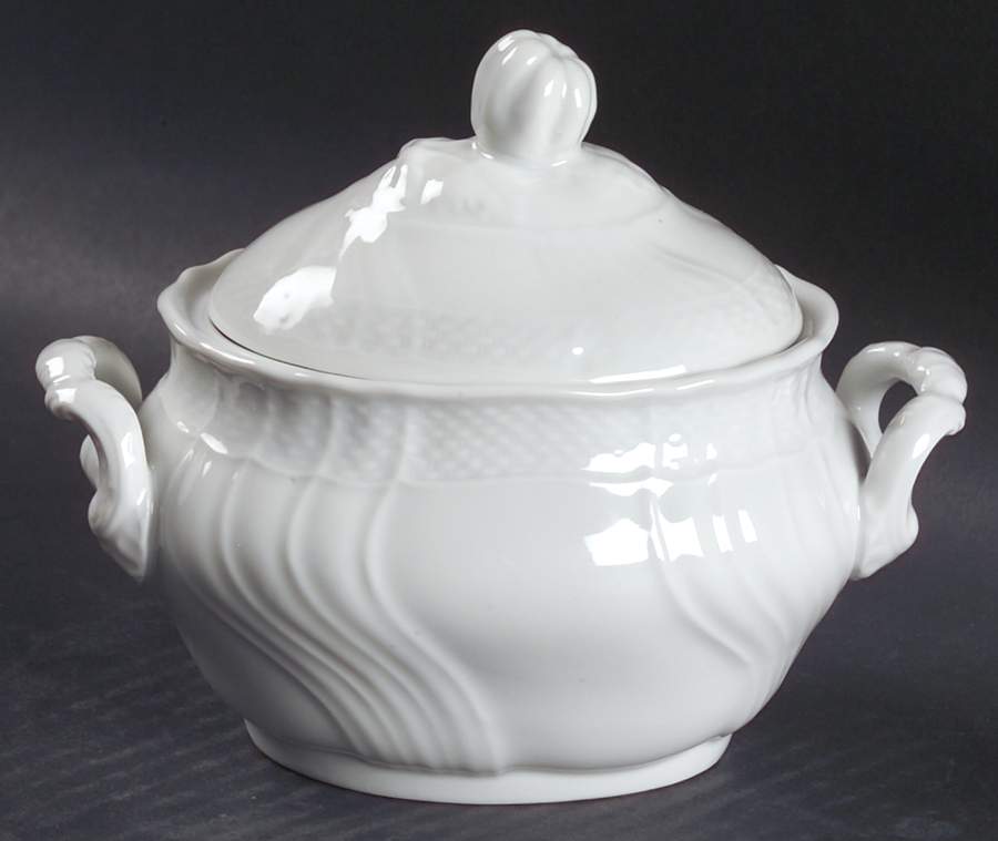 Bianco White (Vecchio Ginori Shape) Sugar Bowl & Lid by Ginori 1735-1