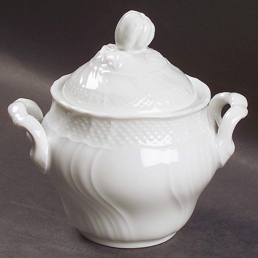 Bianco White (Vecchio Ginori Shape) Sugar Bowl & Lid by Ginori 1735-1