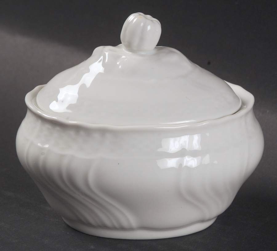 Bianco White (Vecchio Ginori Shape) Mini Sugar Bowl & Lid by Ginori 1735-1