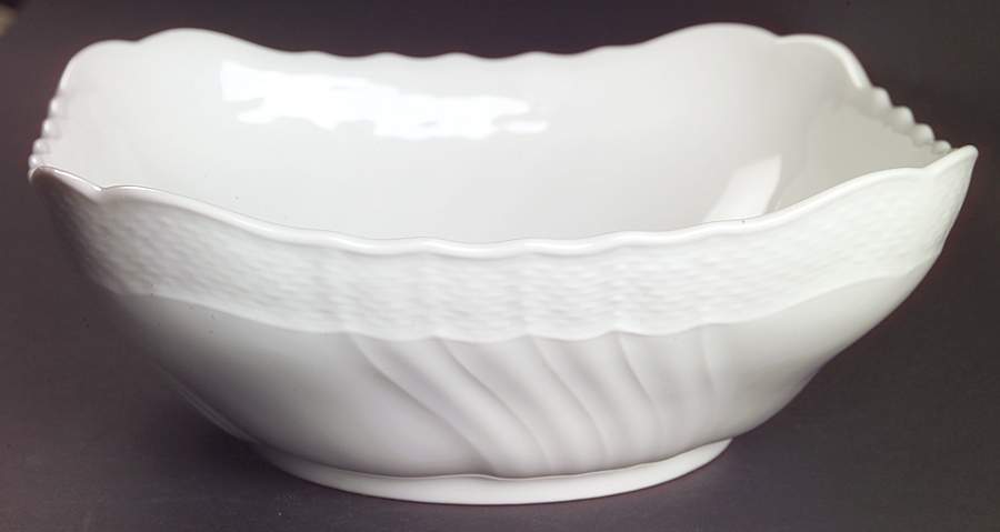 Bianco White (Vecchio Ginori Shape) 9" Square Vegetable Bowl by Ginori 1735-1