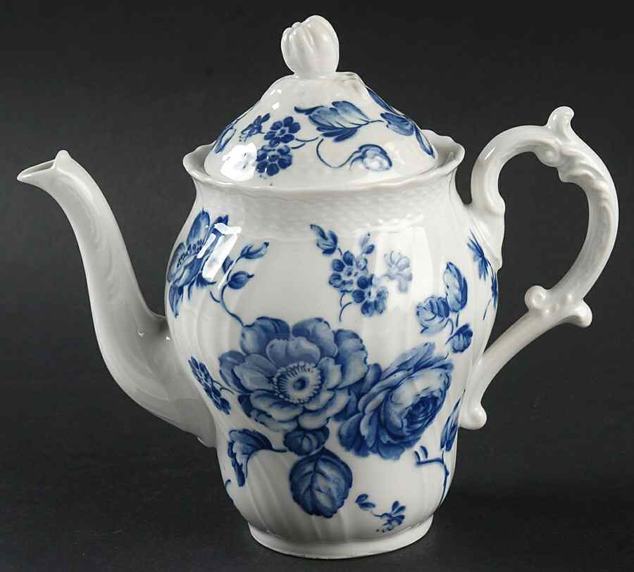 Blue Rose Mini Coffee Pot & Lid by Ginori 1735-1