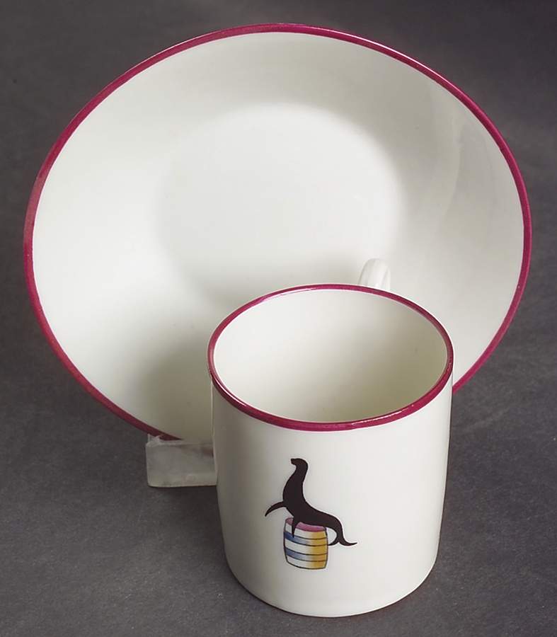 Circus Flat Demitasse Cup & Saucer Set by Ginori 1735-1