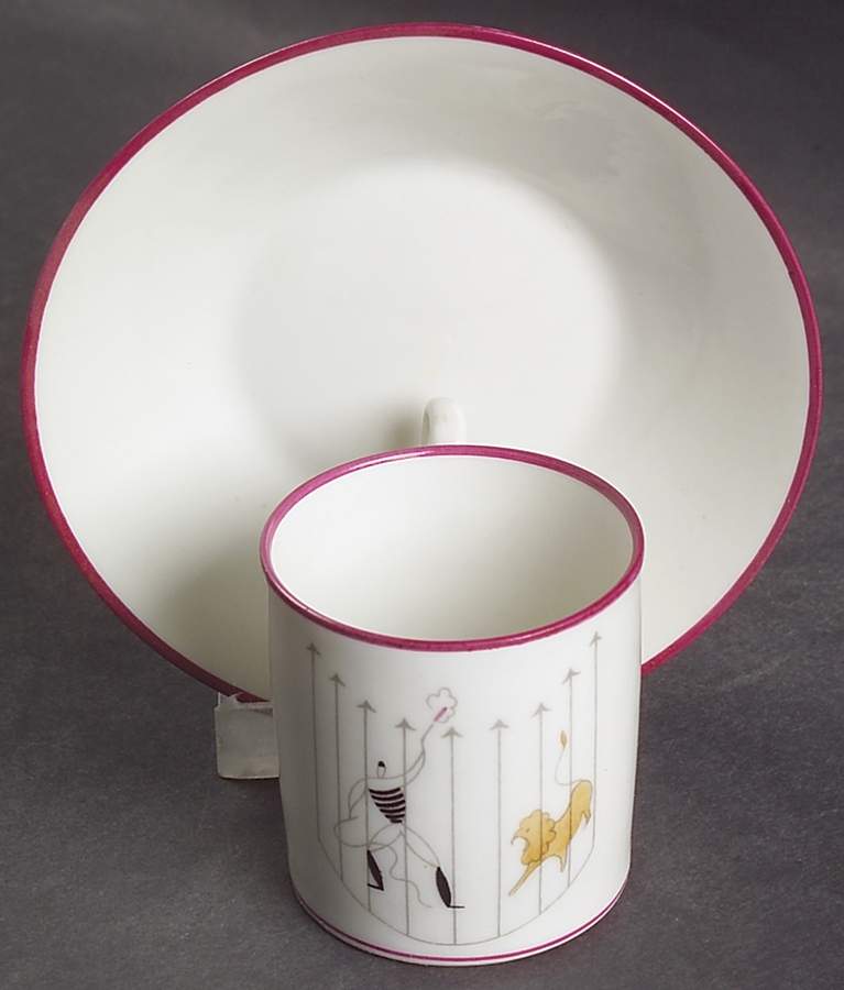 Circus Flat Demitasse Cup & Saucer Set by Ginori 1735-1