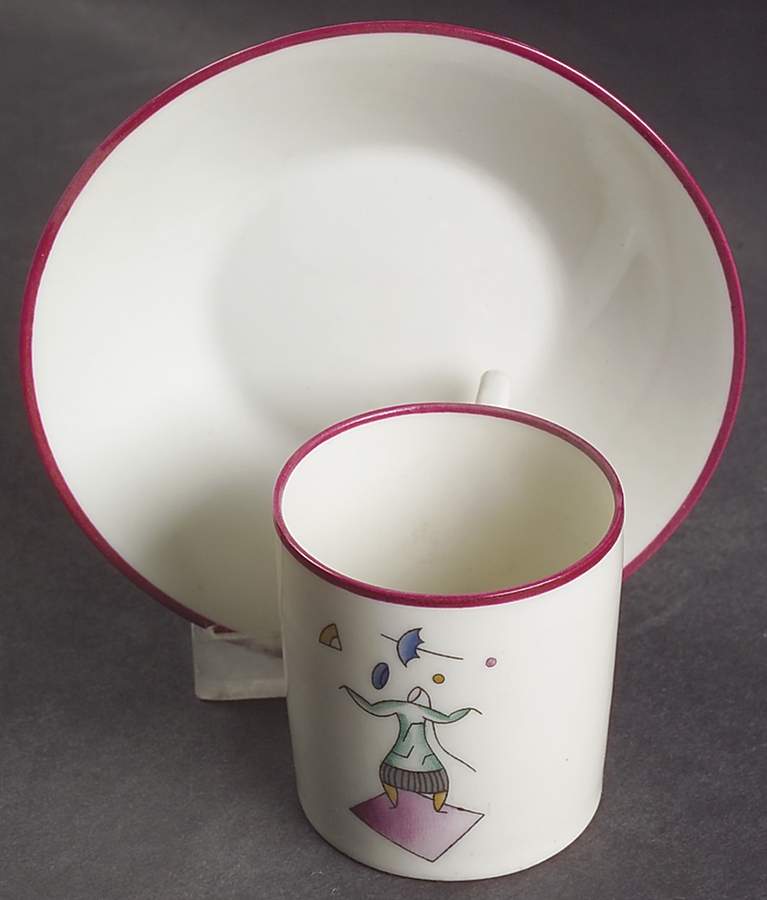 Circus Flat Demitasse Cup & Saucer Set by Ginori 1735-1