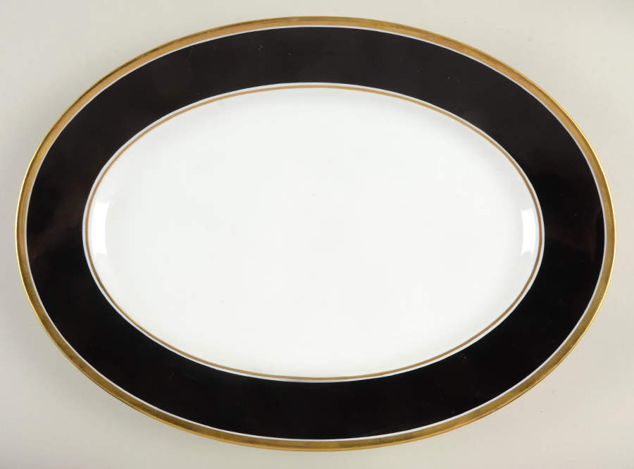 Contessa Black 16" Oval Serving Platter by Ginori 1735-1