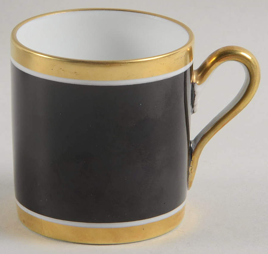 Contessa Black Flat Demitasse Cup by Ginori 1735-1