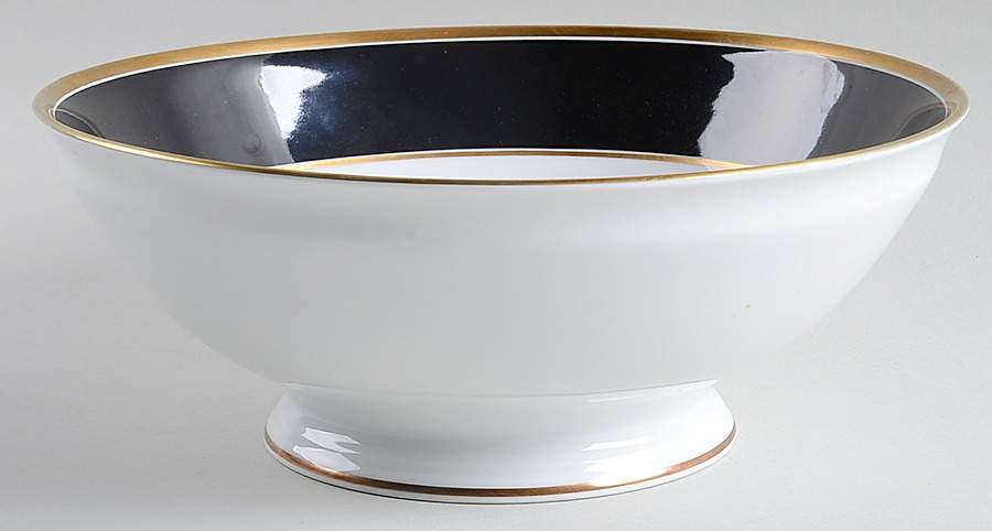 Contessa Black 10" Large Salad Serving Bowl by Ginori 1735-1