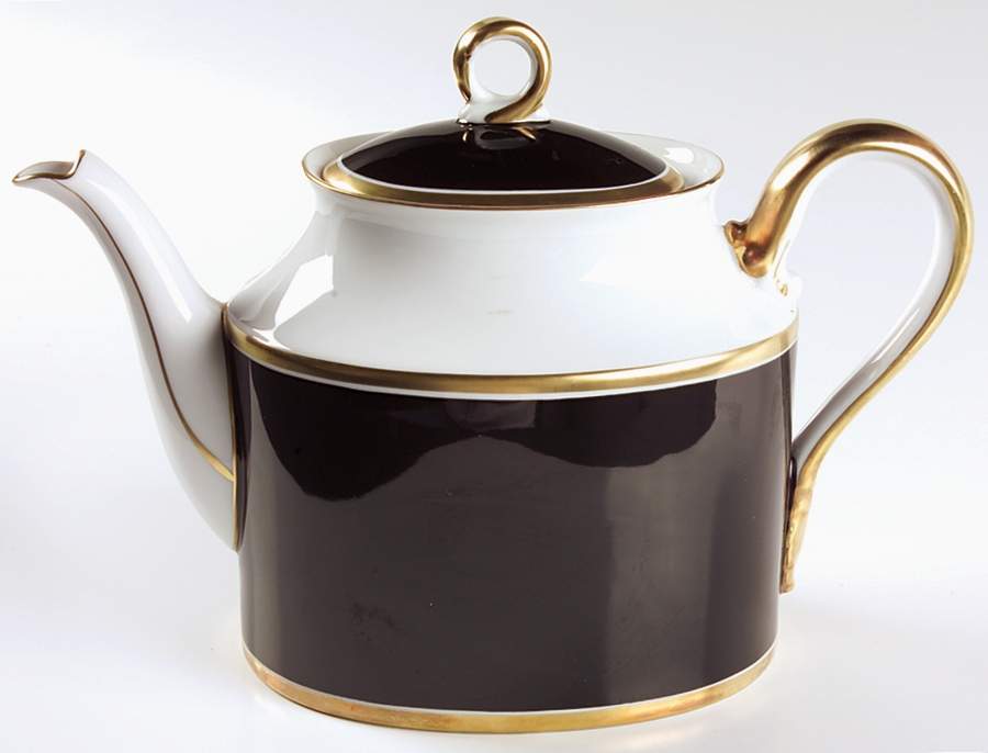 Contessa Black Teapot & Lid by Ginori 1735-1