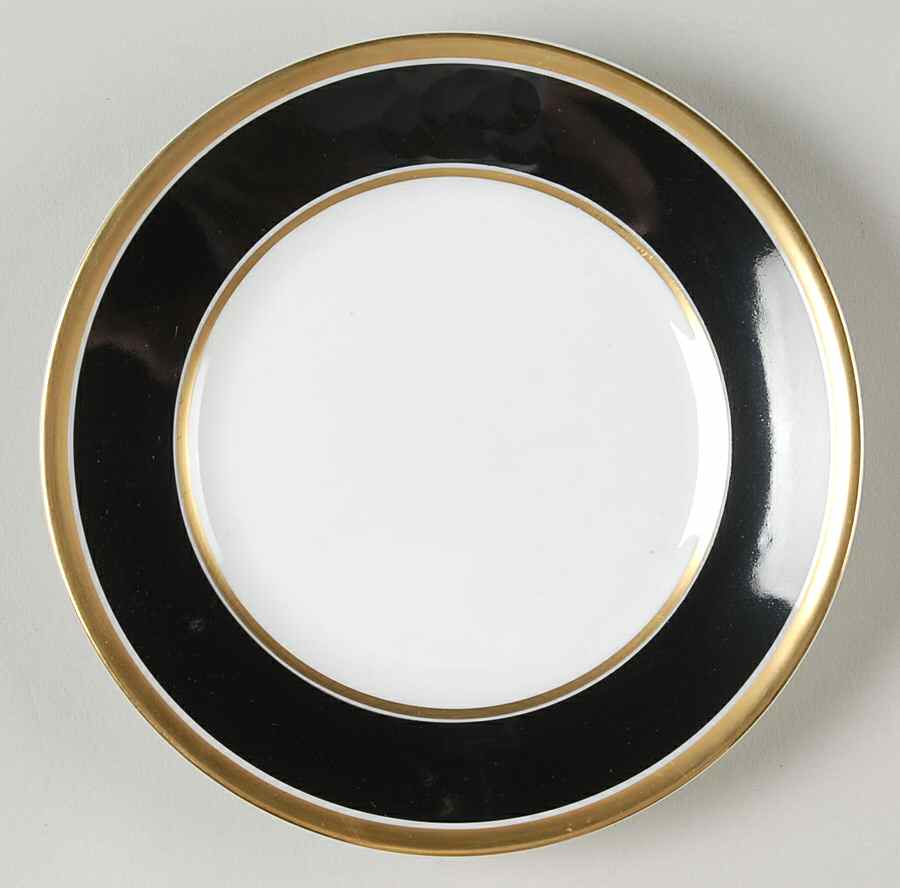 Contessa Black Bread & Butter Plate by Ginori 1735-1