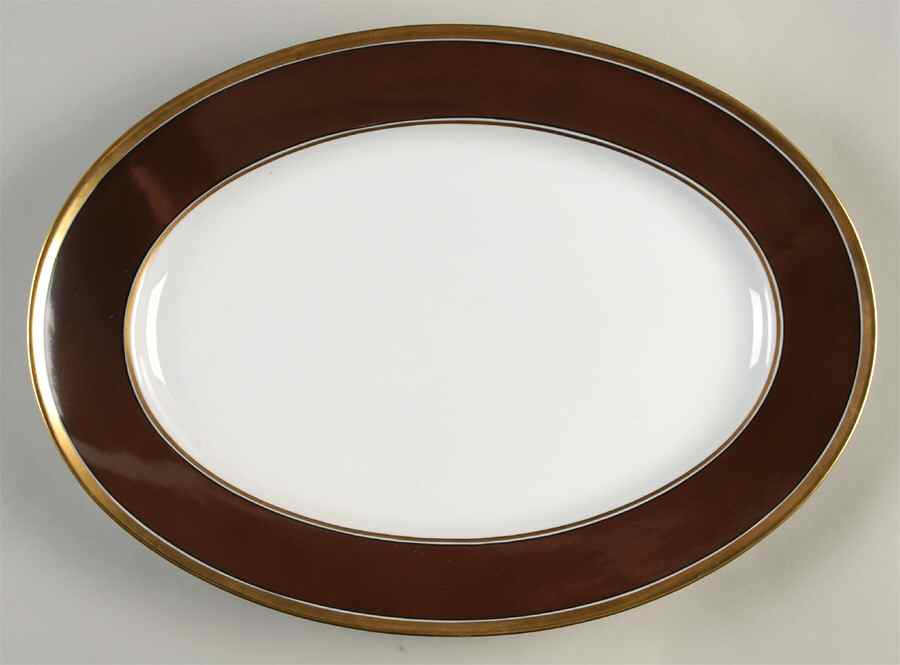 Contessa Brown 14" Oval Serving Platter by Ginori 1735-1