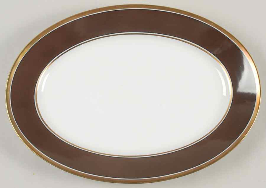 Contessa Brown 13" Oval Serving Platter by Ginori 1735-1