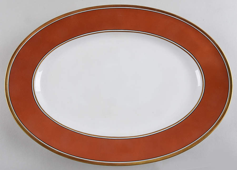 Contessa Rust Red 16" Oval Serving Platter by Ginori 1735-1