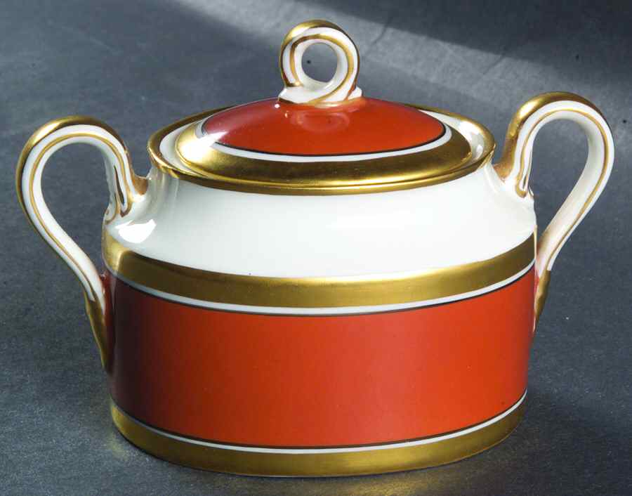 Contessa Rust Red Mini Sugar Bowl & Lid by Ginori 1735-1