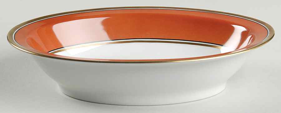 Contessa Rust Red 9" Oval Vegetable Bowl by Ginori 1735-1