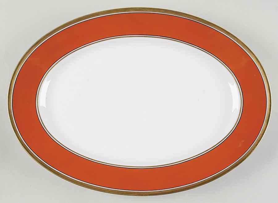 Contessa Rust Red 14" Oval Serving Platter by Ginori 1735-1