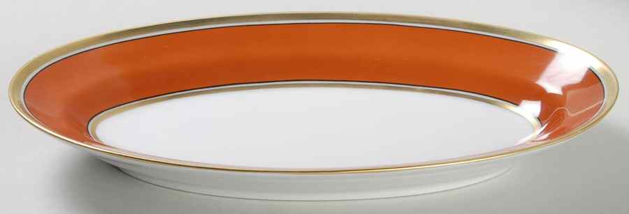 Contessa Rust Red Pickle Dish by Ginori 1735-1