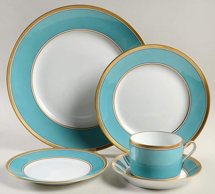 Contessa Turquoise 5 Piece Place Setting by Ginori 1735-1