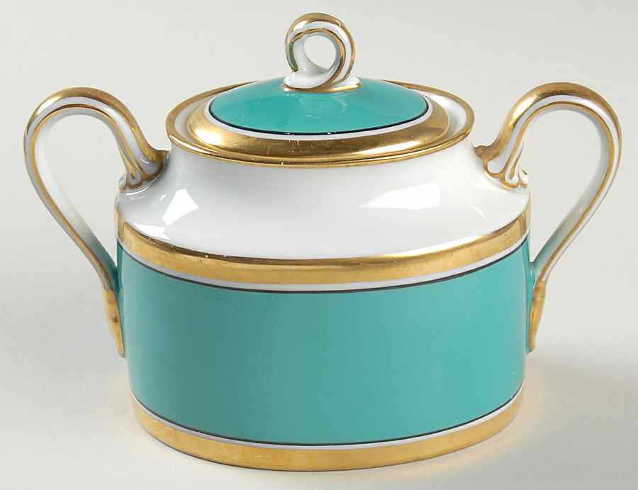 Contessa Turquoise Sugar Bowl & Lid by Ginori 1735-1