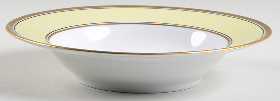 Contessa Yellow Rim Soup Bowl by Ginori 1735-1